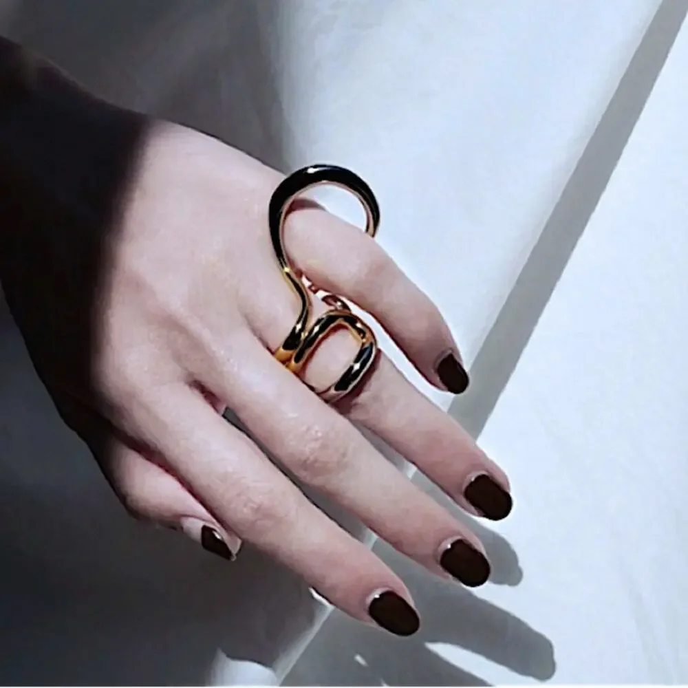 Sterling Silver Geometric Ring, Versatile, Creative, Design, Unique, Tre… - Picture 10 of 13